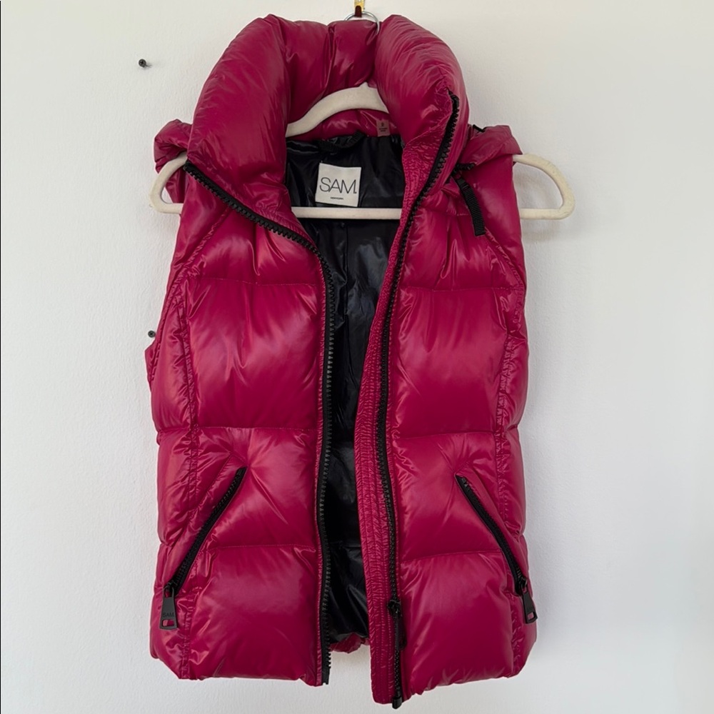 SAM Vibrant Fuchsia Quilted Puffer Vest